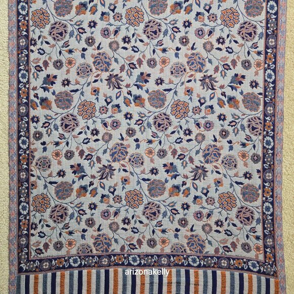 NWOT Cashmere Jacquard Jamawar Scarf Shawl - Picture 4 of 15